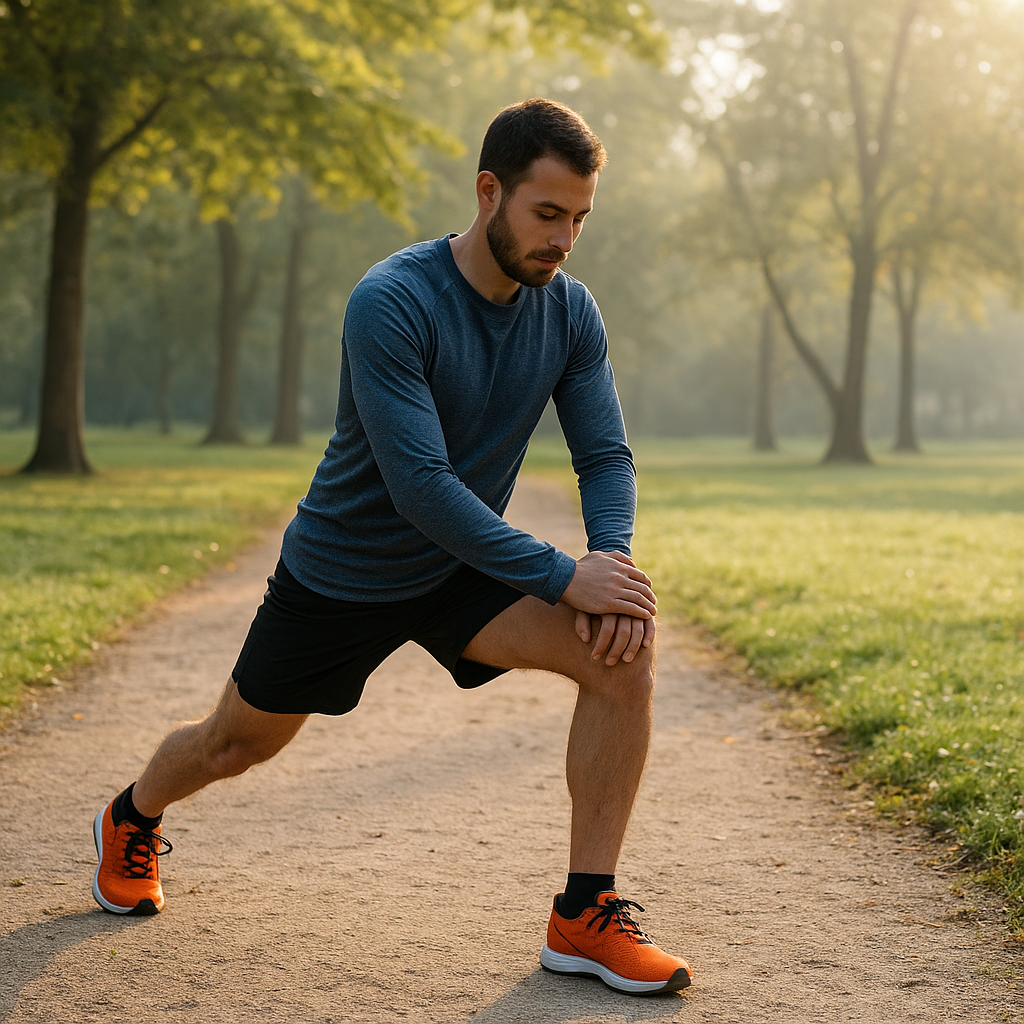 Échauffement avant la course à pied : routine complète pour mieux performer 10 Coureur en échauffement dynamique avant une séance de course à pied