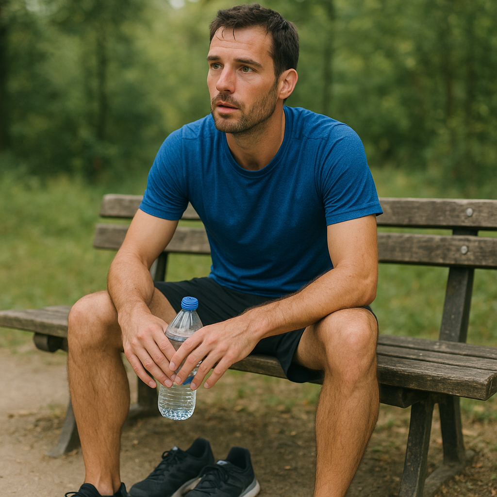 Récupération après course à pied : routine post-run en 20 minutes 10 Coureur en phase de récupération après une sortie running