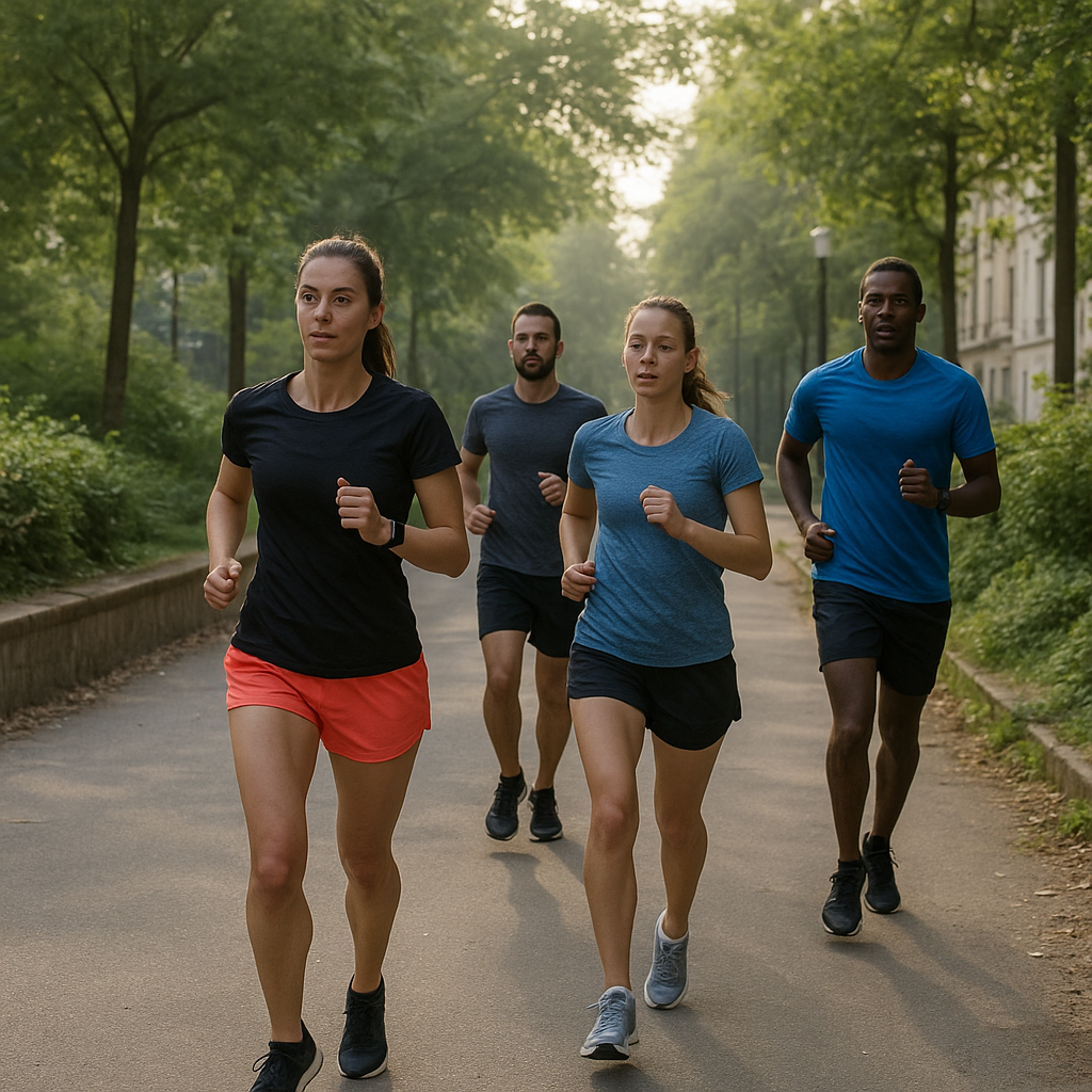 Préparation semi-marathon : plan d’entraînement progressif pour finir en confiance 11 Groupe de coureurs en sortie longue pour un semi-marathon