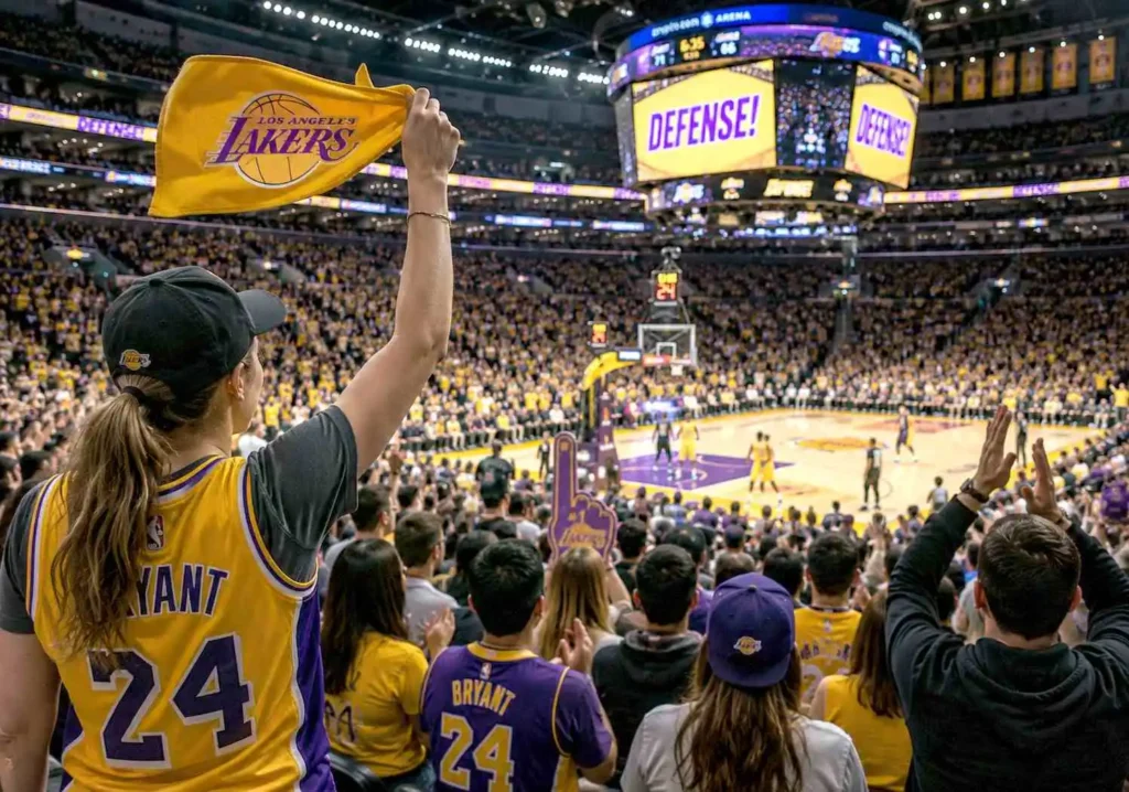 Pourquoi les supporters sont essentiels au succès des équipes de basketball ? 10 Public de basketball encourageant son équipe avec des applaudissements et une ambiance intense dans les tribunes.