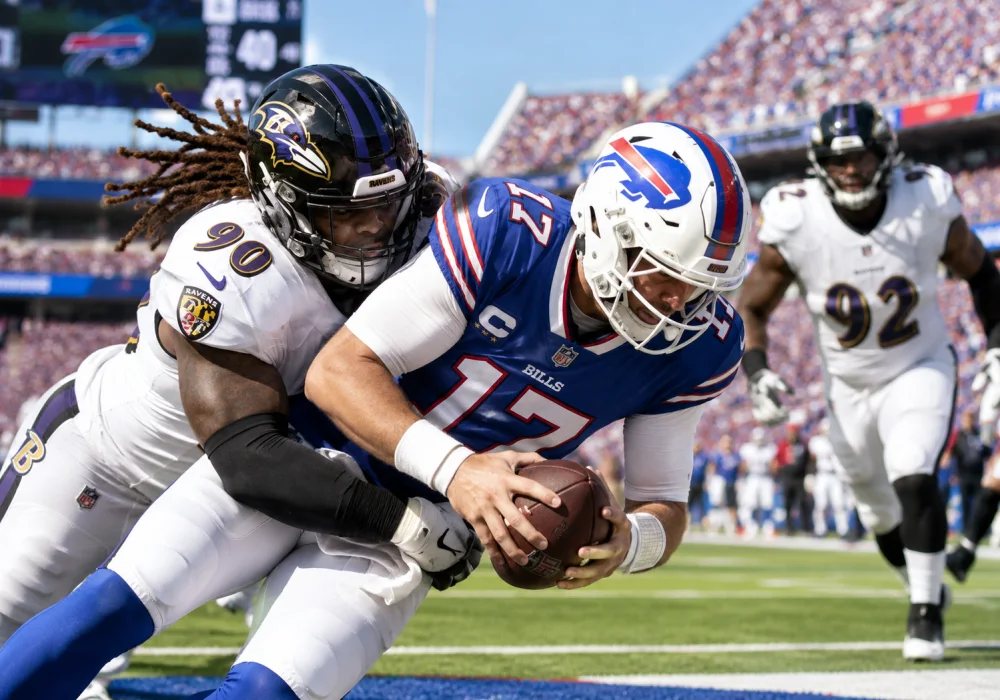 Les défenseurs NFL qui dominent la saison de football américain 2026 2 Athlète olympique en pleine action, capté dans une scène sportive intense et dynamique.