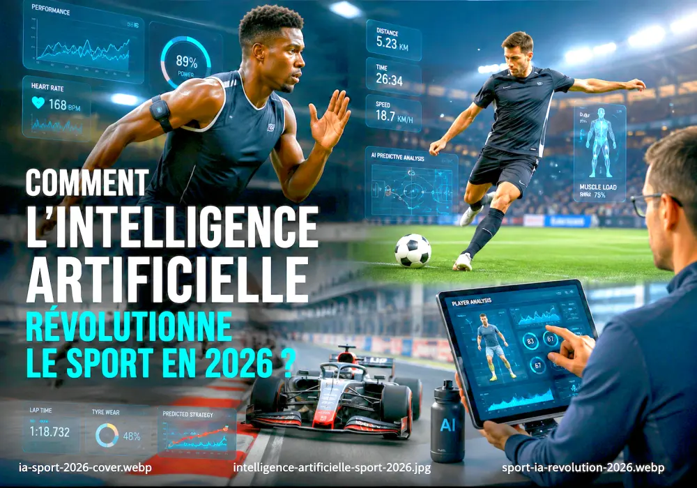 Une scène sportive illustrant l’usage de l’intelligence artificielle pour analyser et améliorer la performance.
