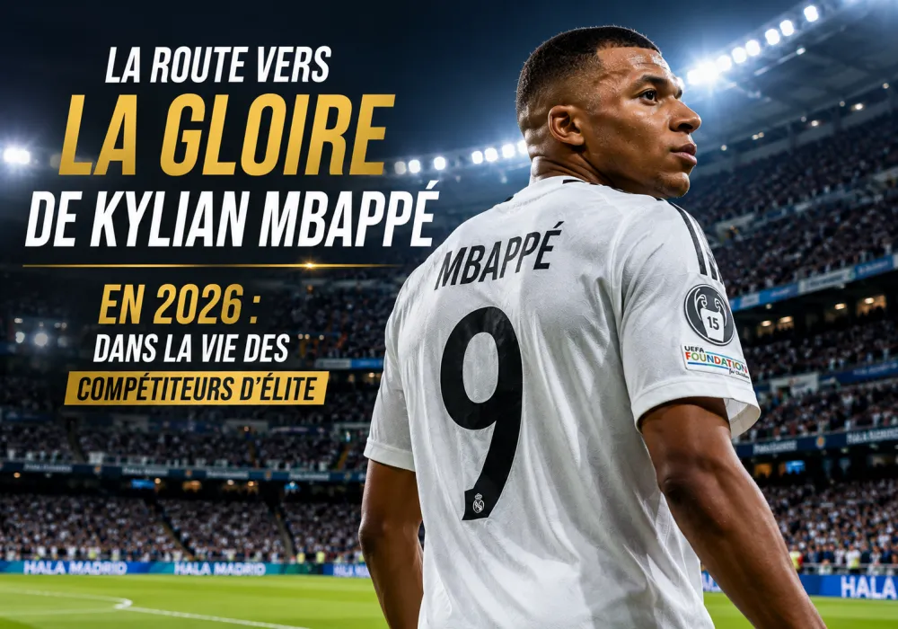 La route vers la gloire de Kylian Mbappé en 2026 : dans la vie des compétiteurs d’élite 2 Kylian Mbappé en tenue décontractée, concentré pendant un moment de récupération hors du terrain.