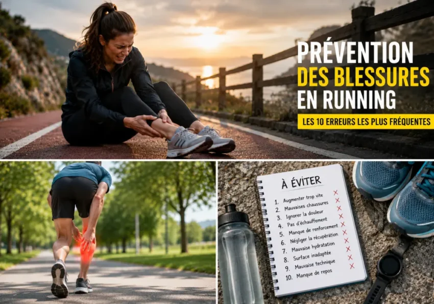 Prévention des blessures en running : les 10 erreurs les plus fréquentes 8 Coureur réalisant des exercices de renforcement musculaire pour réduire le risque de blessure.