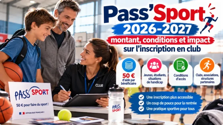 Pass'Sport 2026-2027 : montant, conditions et impact sur l’inscription en club 13 Pass’Sport 2026-2027 : montant, conditions et impact sur l’inscription en club