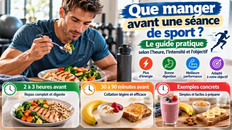 Que manger avant une séance de sport ? Le guide pratique selon l’heure, l’intensité et l’objectif 14 Que manger avant une séance de sport ? Le guide pratique selon l’heure, l’intensité et l’objectif